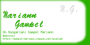 mariann gampel business card